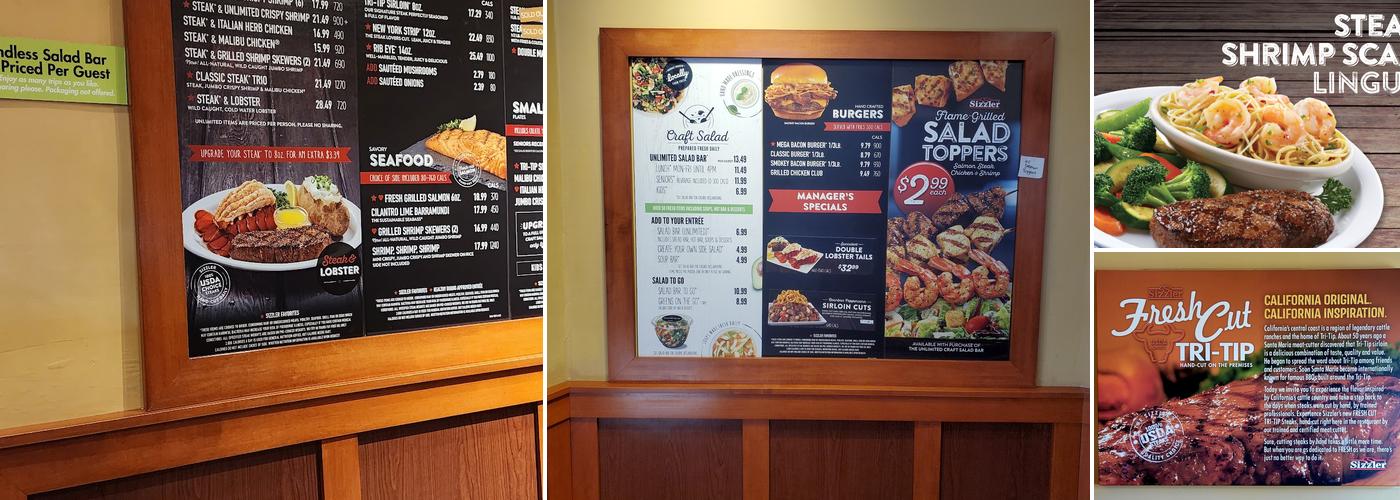 Sizzler Menu