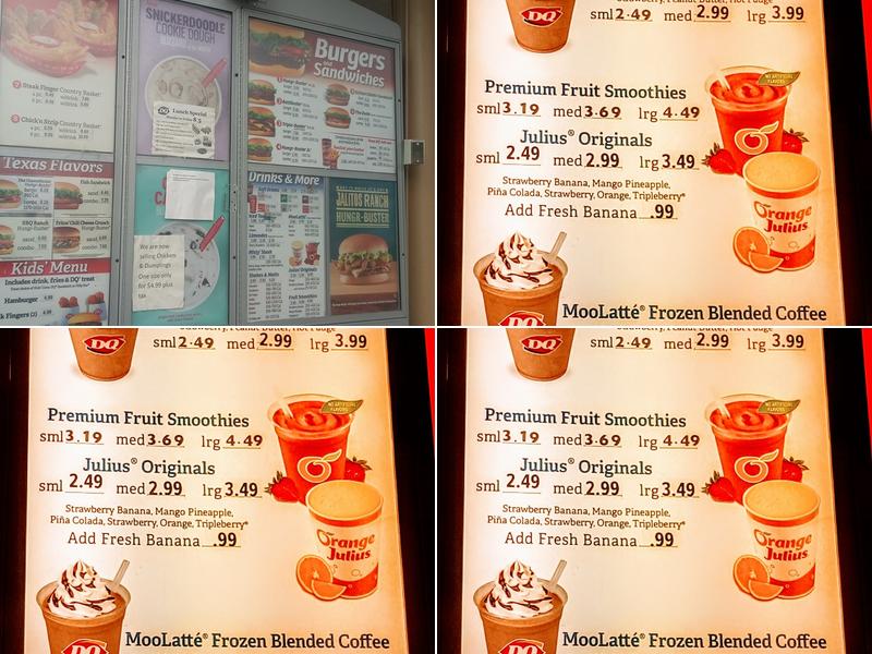 Dairy Queen Menu