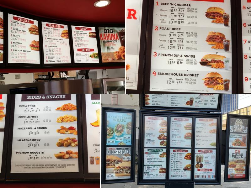 Arby's Menu