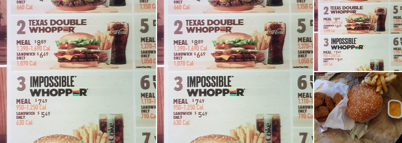 Burger King Menu