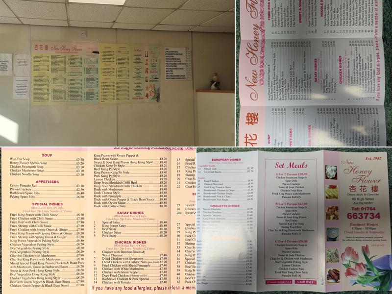 Honey Flower Menu