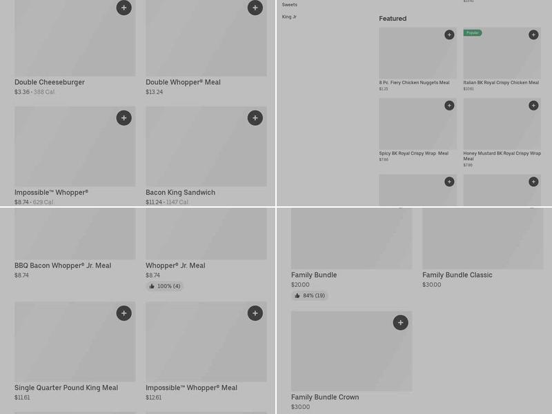 Burger King Menu