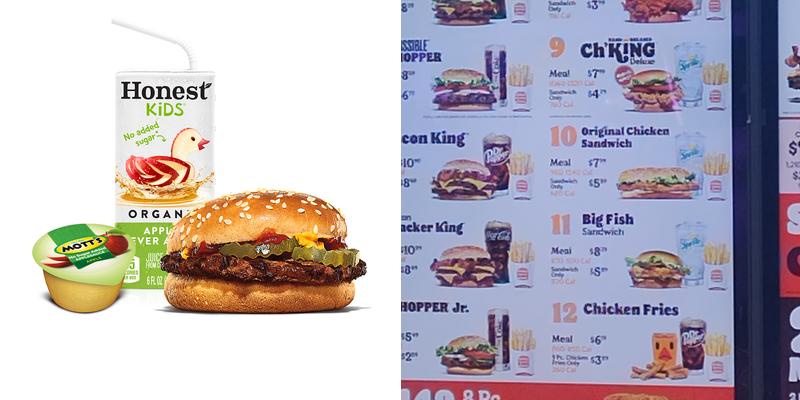 Burger King Menu