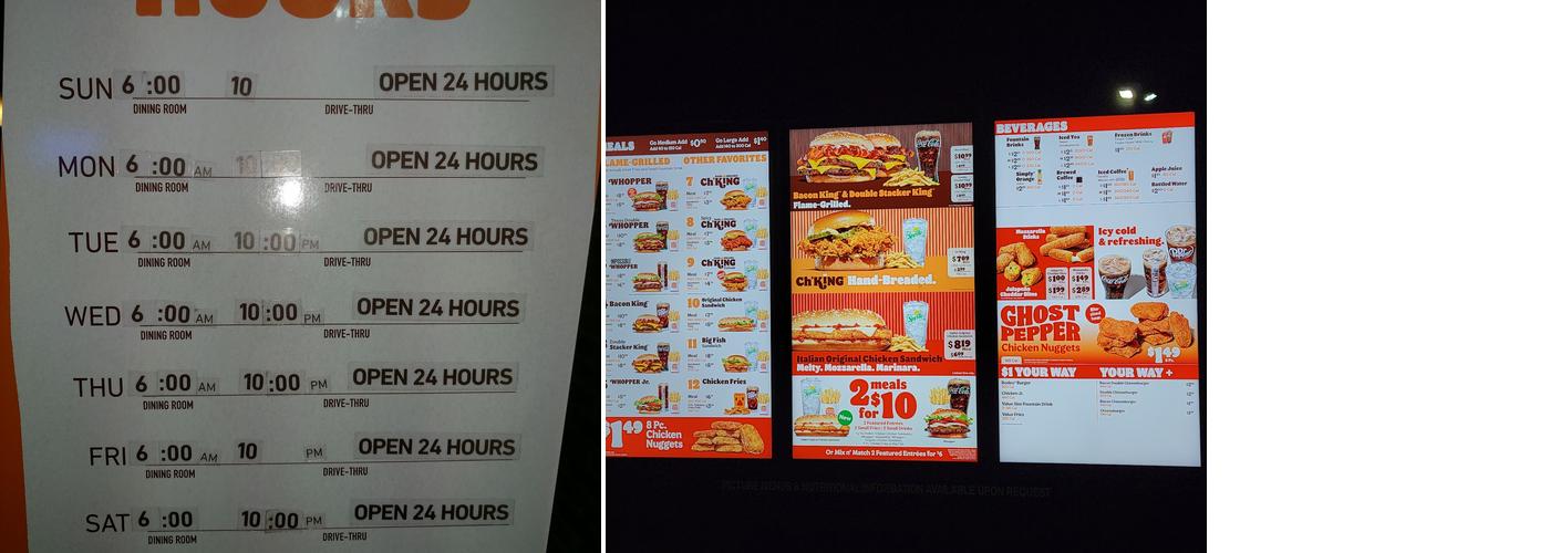 Burger King Menu