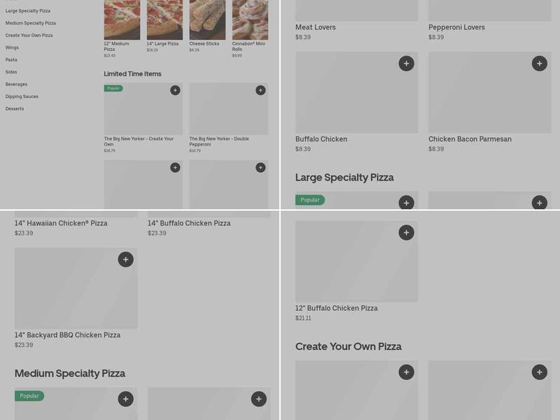 Pizza Hut Menu