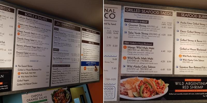 Rubio's Coastal Grill Menu