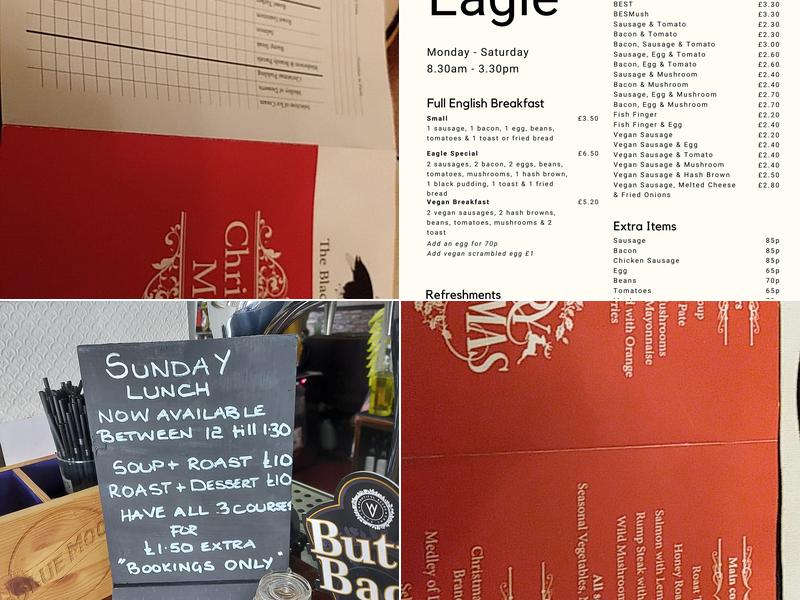 The Black Eagle Menu