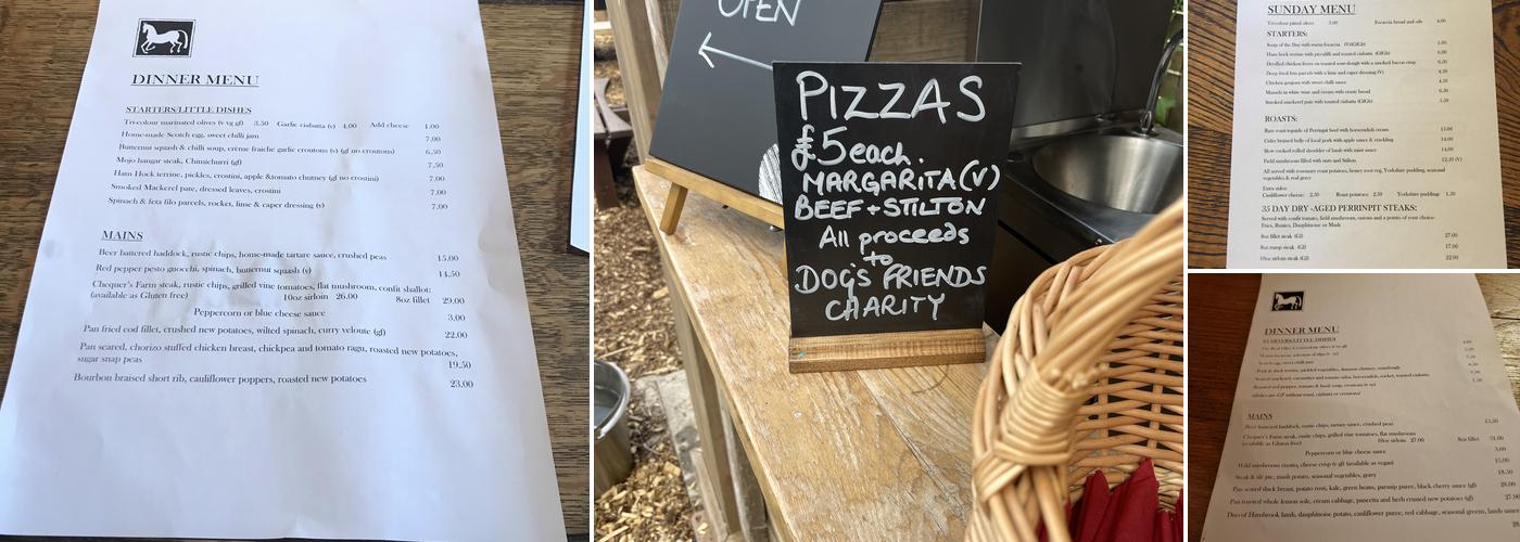 The White Horse Menu