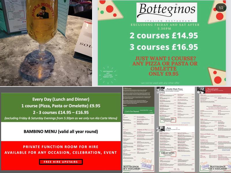 Bottegino's Menu