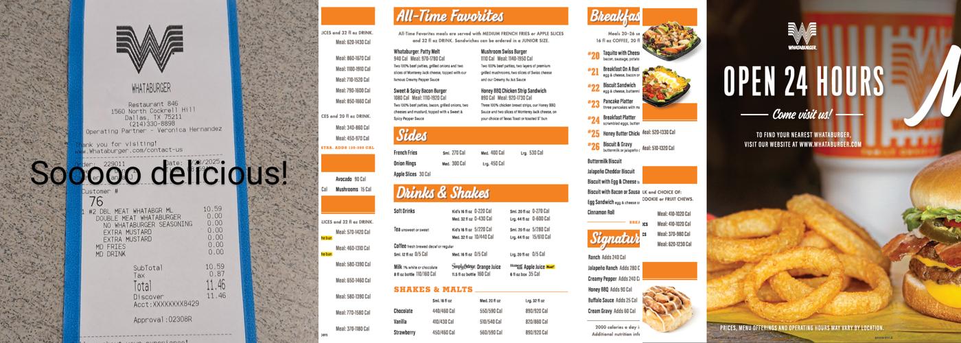 Whataburger Menu
