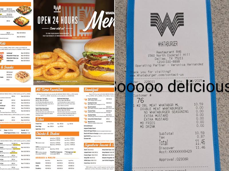 Whataburger Menu