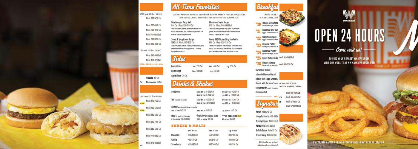 Whataburger Menu