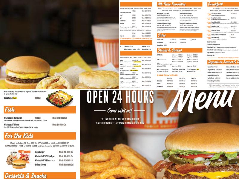 Whataburger Menu