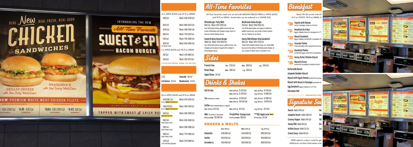 Whataburger Menu