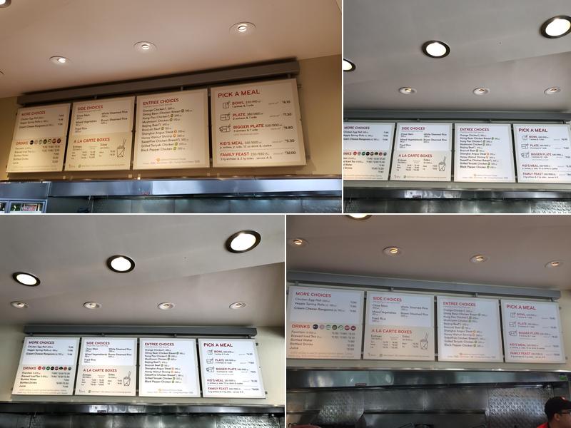 Panda Express Menu