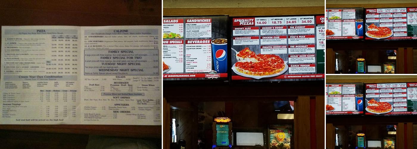 Mountain Mike's Pizza Menu