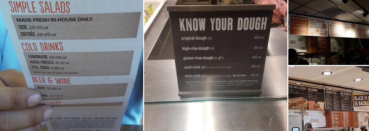 Blaze Pizza Menu