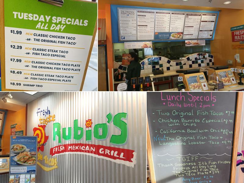 Rubio's Coastal Grill Menu