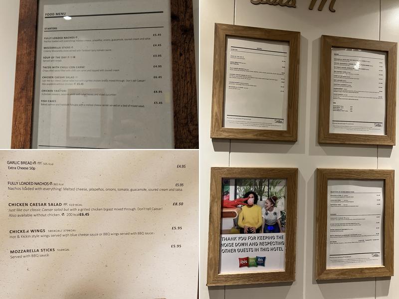 ibis Birmingham Airport - NEC Menu