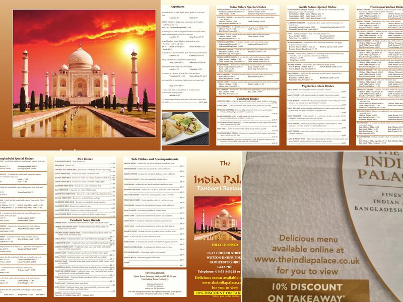 India Palace Menu