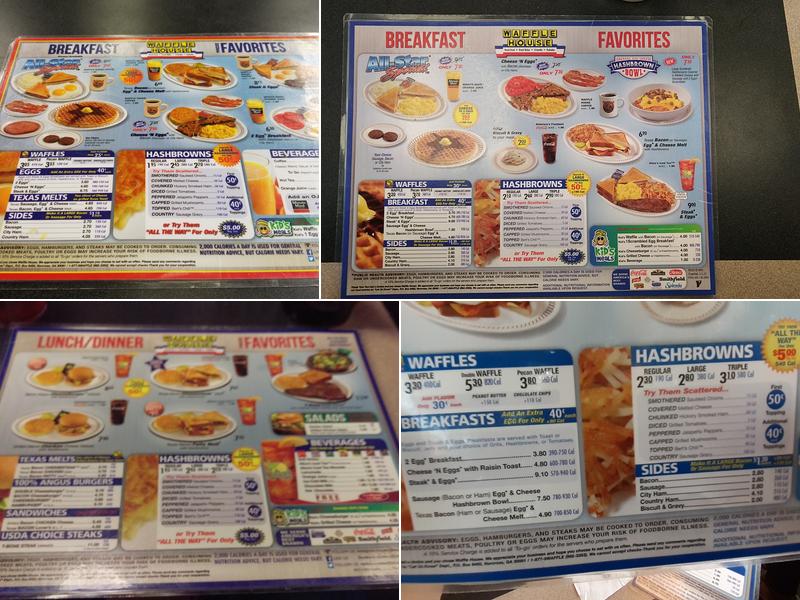 Waffle House Menu