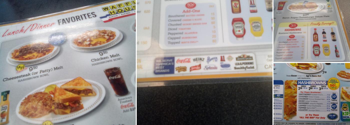 Waffle House Menu