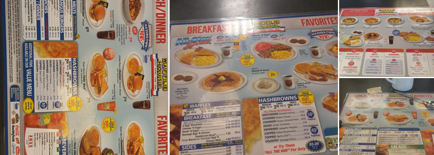 Waffle House Menu