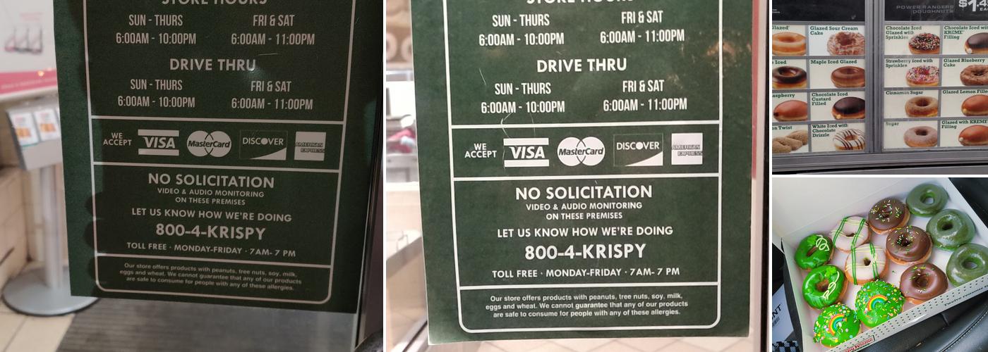 Krispy Kreme Menu