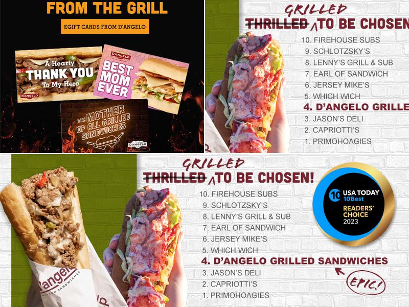 D'Angelo Grilled Sandwiches Menu