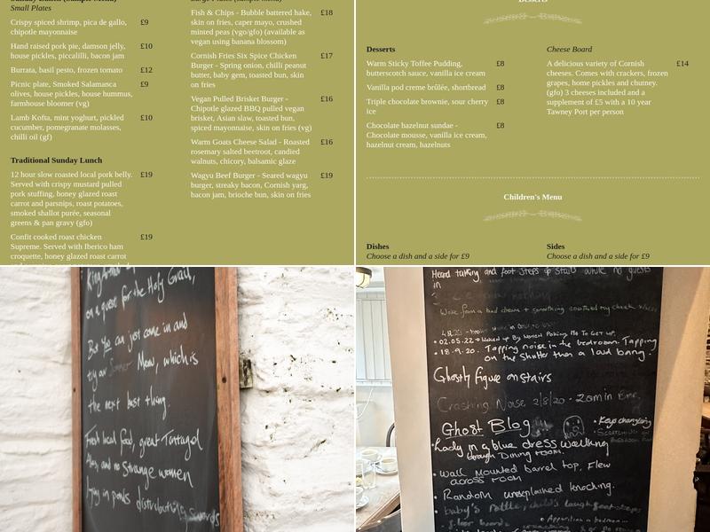 Ye Olde Malthouse Inn Menu