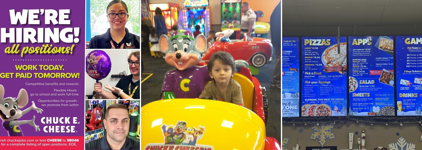 Chuck E. Cheese Menu