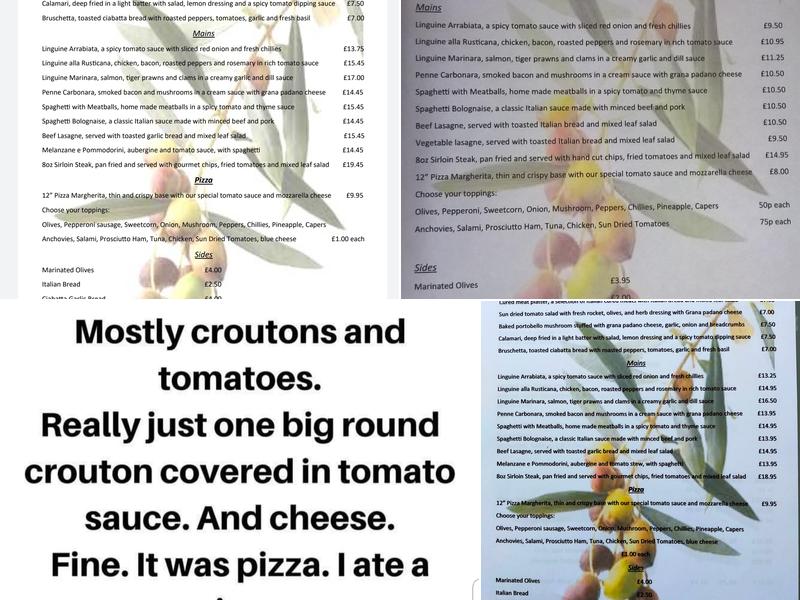 The Olive Garden Menu