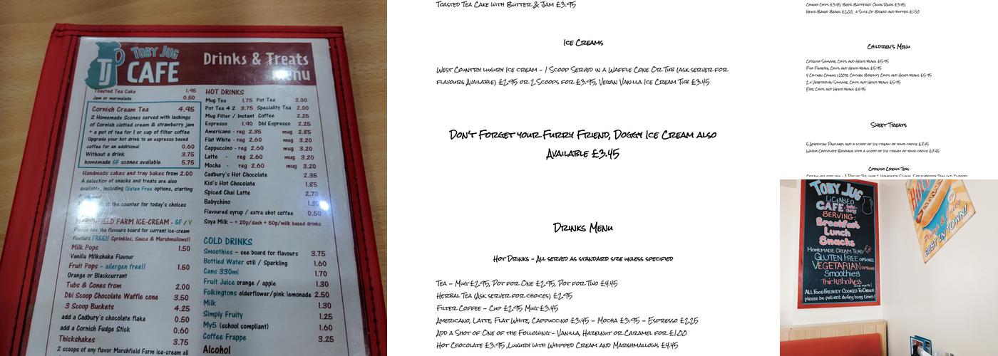 Toby Jug Cafe Menu