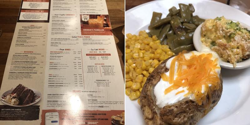 Cheddar's Scratch Kitchen Menu