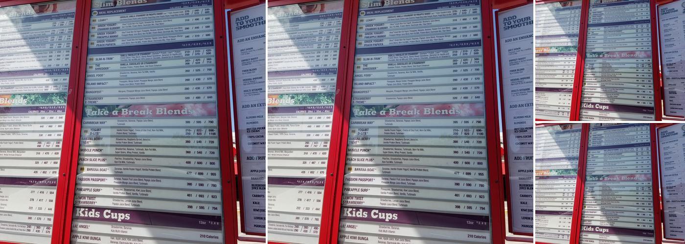 Smoothie King Menu