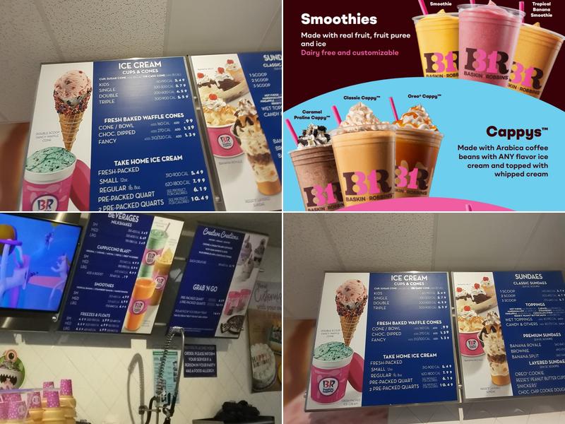 Baskin-Robbins Menu