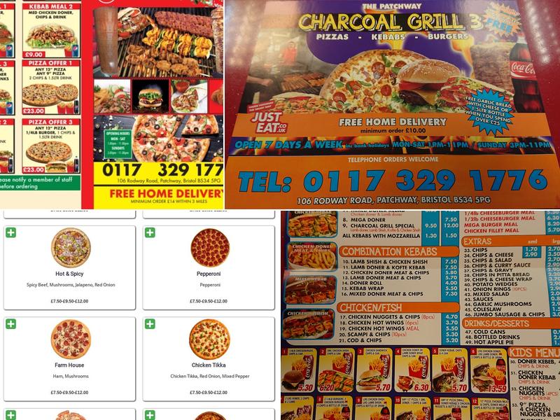 Charcoal Grill 3 Patchway Menu