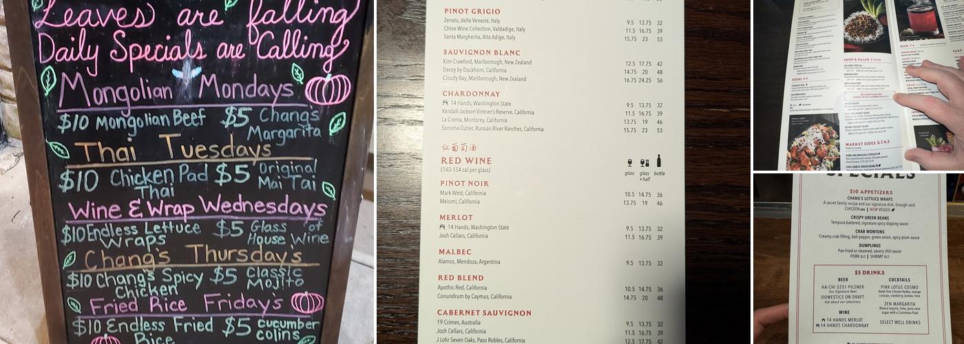 P.F. Chang's Menu