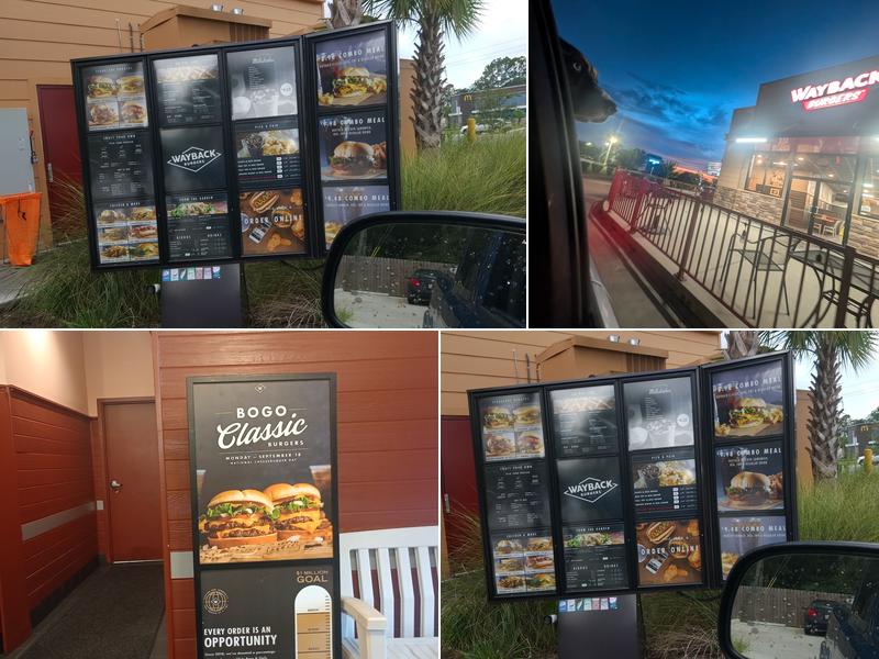 Wayback Burgers Menu