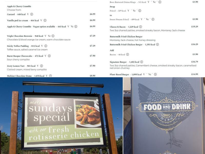 Pen Y Bont Farm Menu