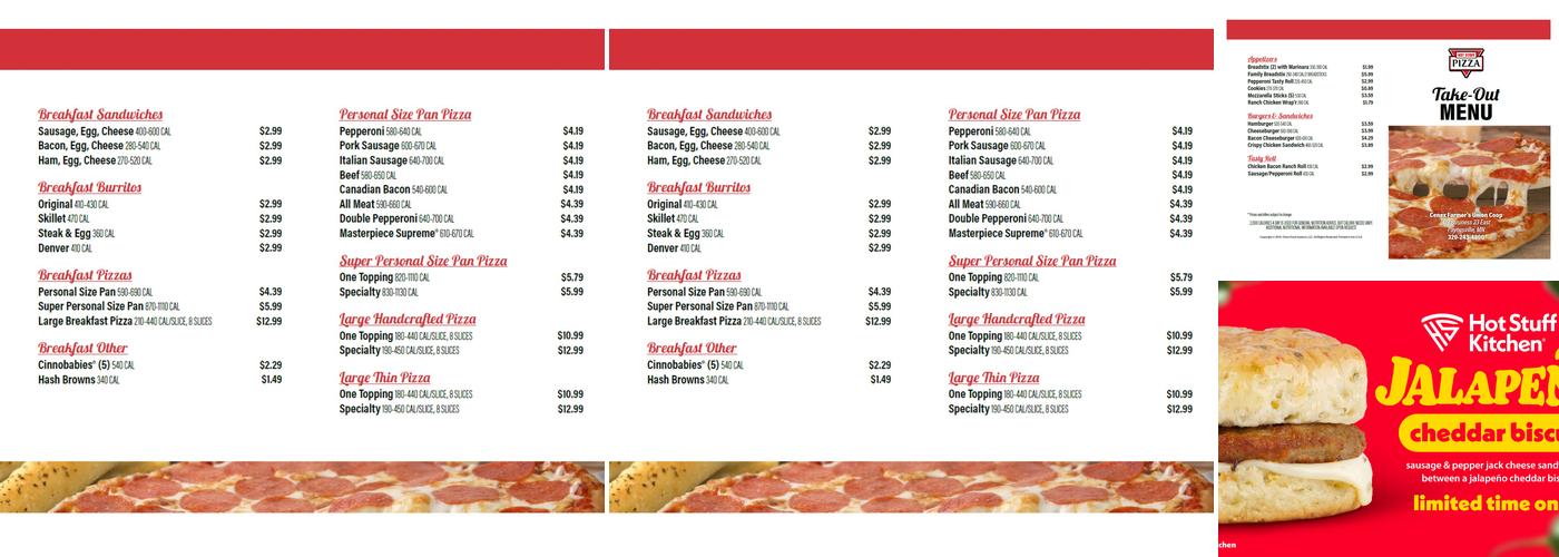 Hot Stuff Pizza Menu