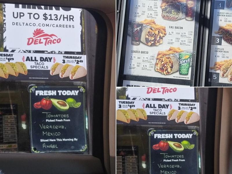 Del Taco Menu
