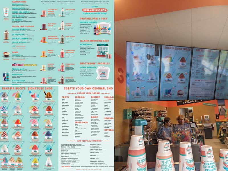 Bahama Buck's - Brandon Menu