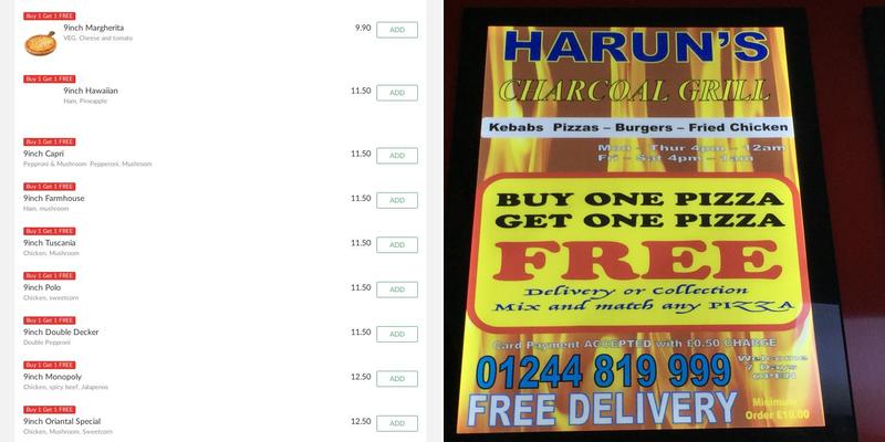 Harun's Charcoal Grill Menu