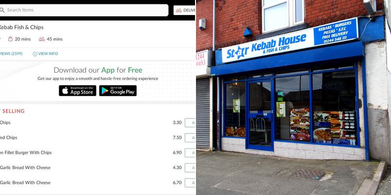 Star Kebab Fish & Chips Menu