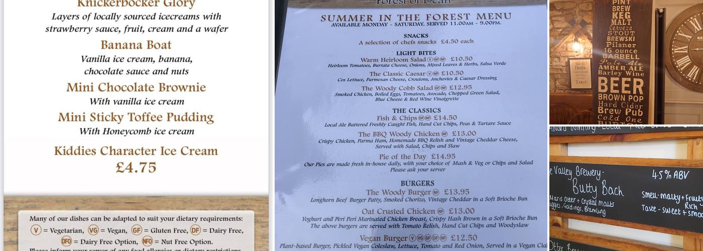 The Woodman Inn Menu