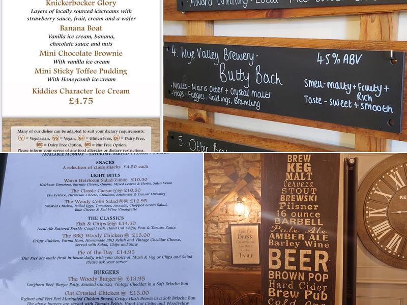 The Woodman Inn Menu