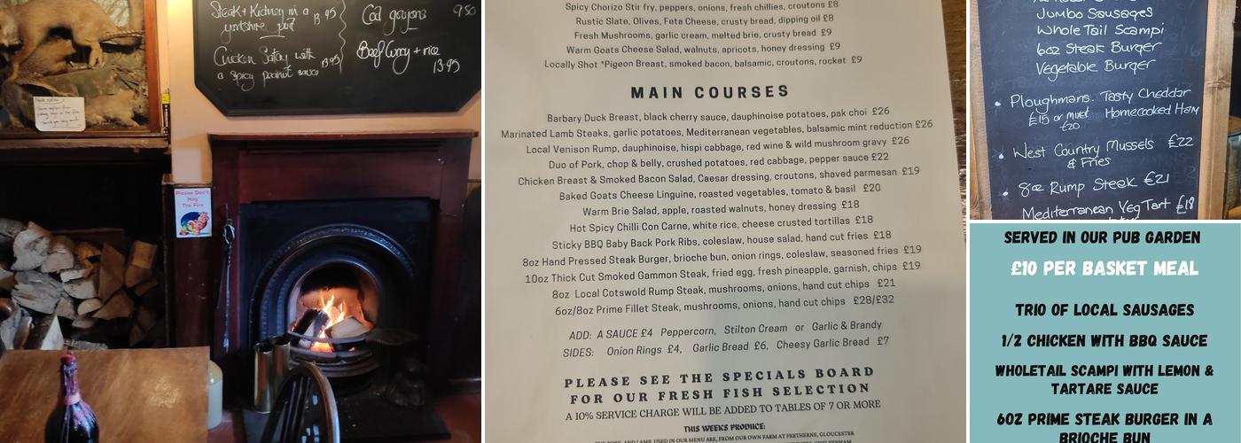 The Glasshouse Inn Menu
