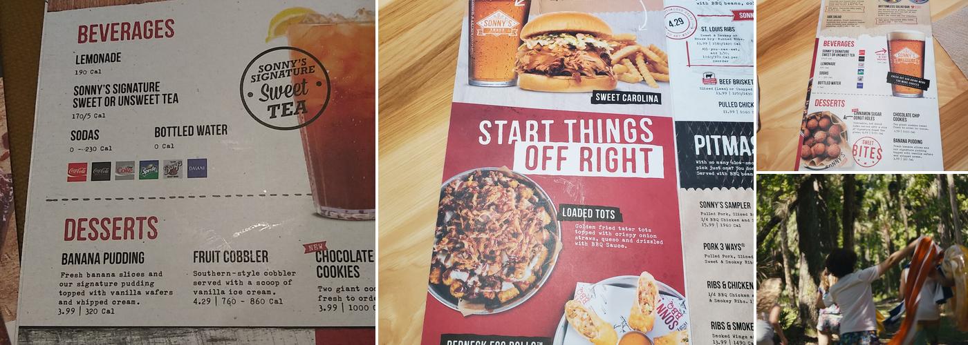 Sonny's BBQ Menu