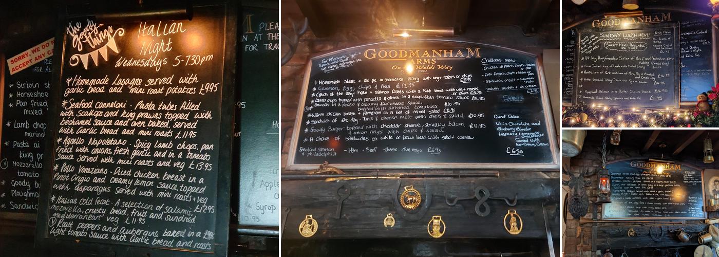 The Goodmanham Arms Menu